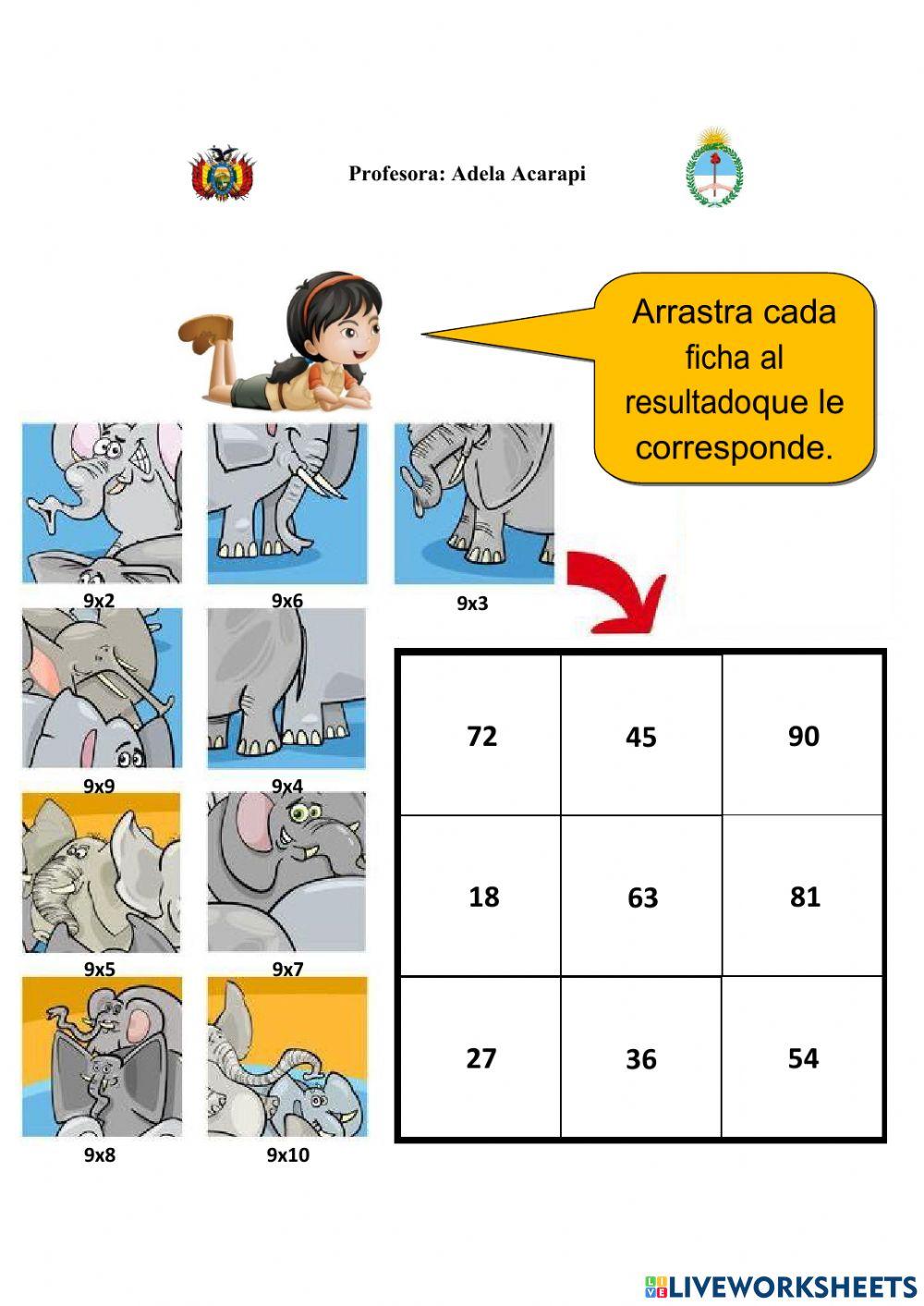 Tabla de 9