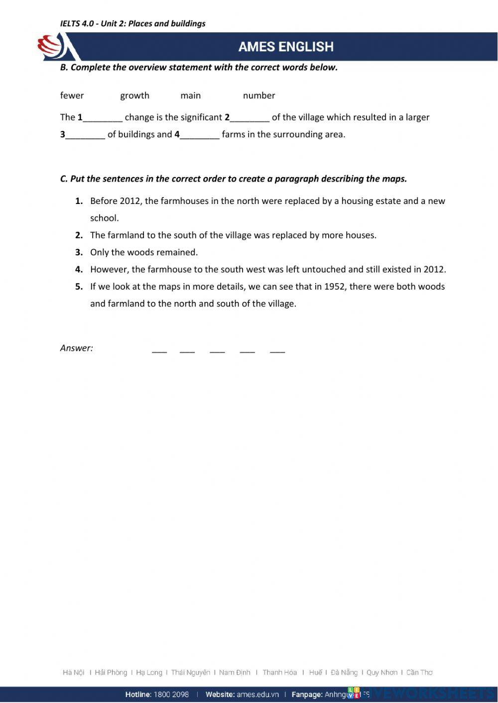 Worksheet U2 Lesson 2 Writing 1