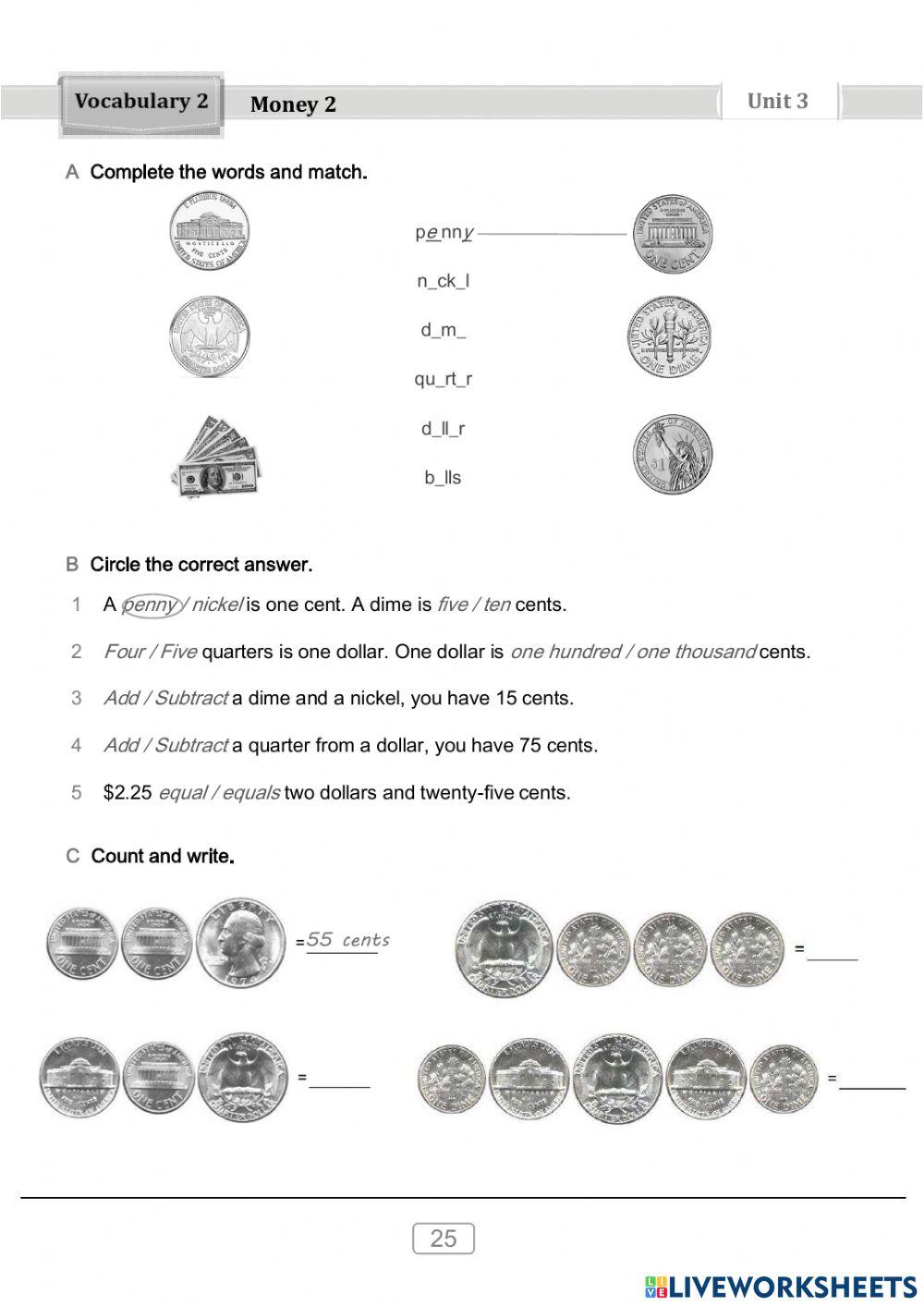 GS3 - U3 - Vocab 2 - Money