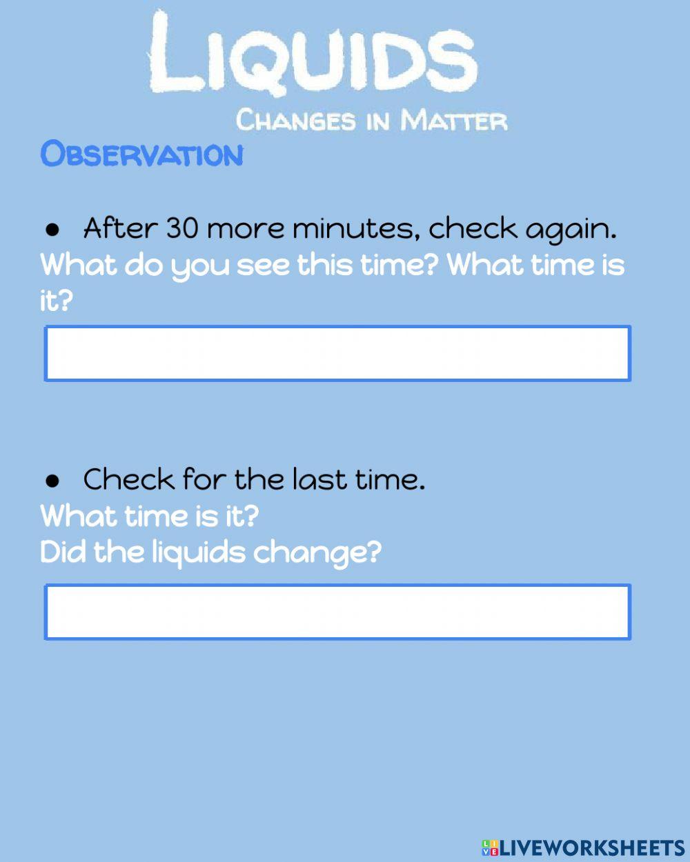 States of Mater - Liquids