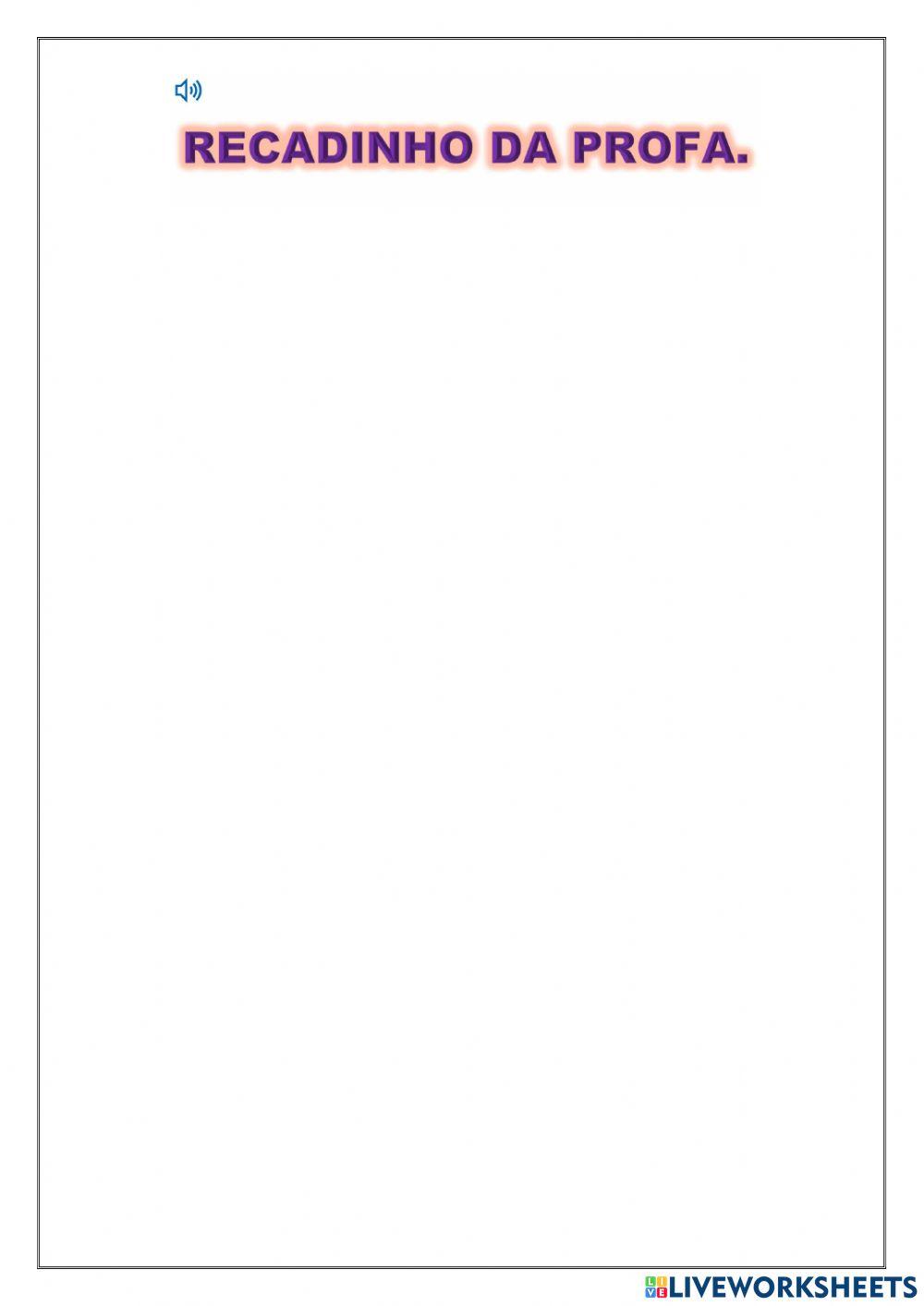 Atividade interativa educação infantil