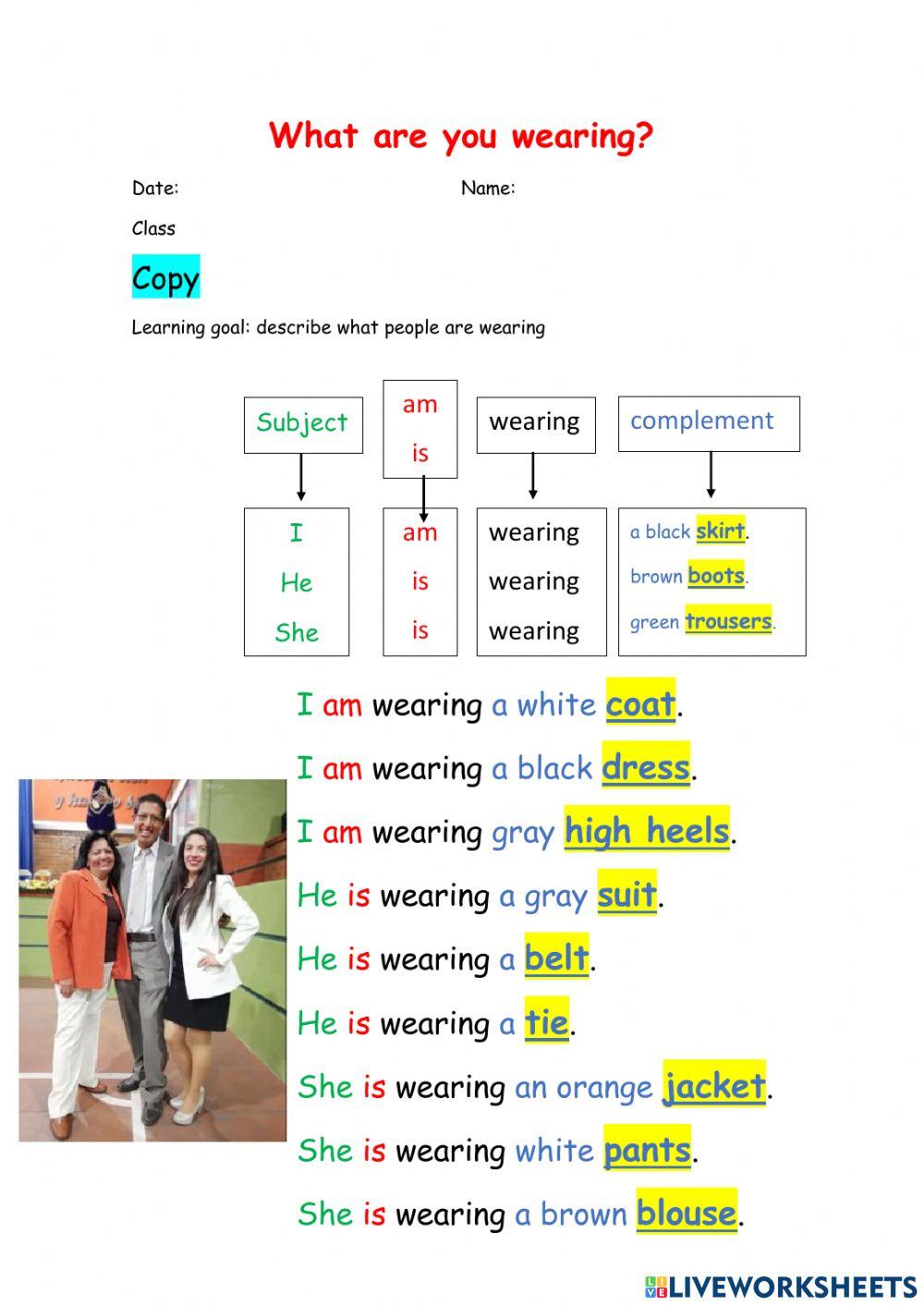 What are you wearing?