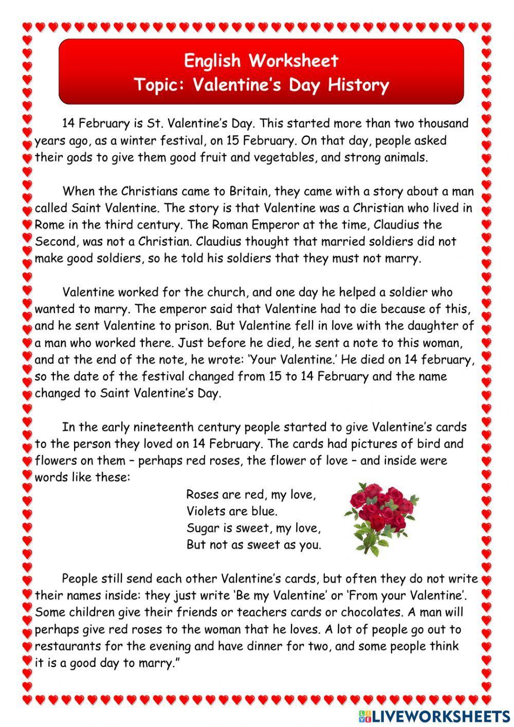 Valentine's History