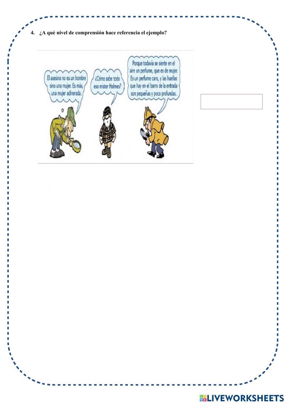 Niveles de comprensión lectora