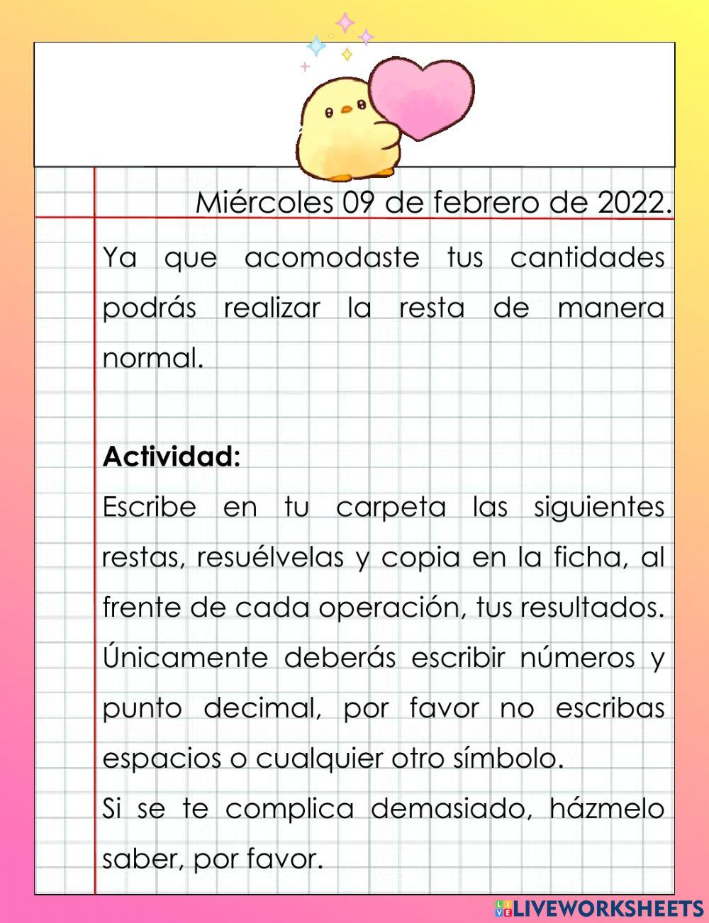 Operaciones con decimales 2.