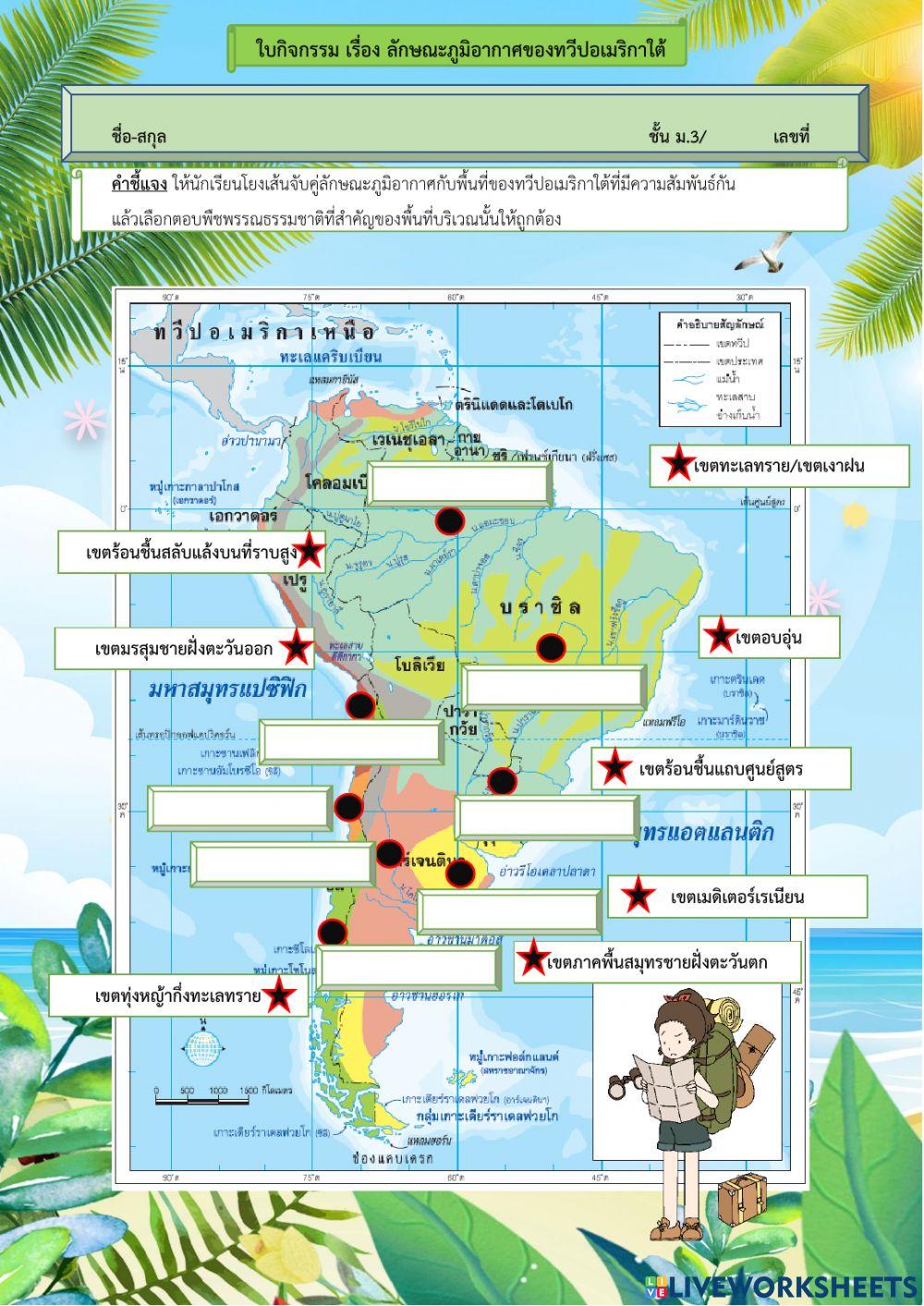 ลักษณะภูมิอากาศของทวีปอเมริกาใต้