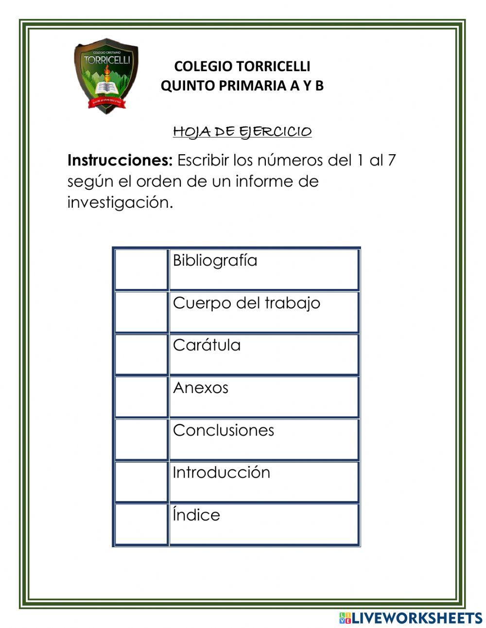 Informe de investigación