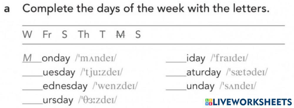 Days of the Week