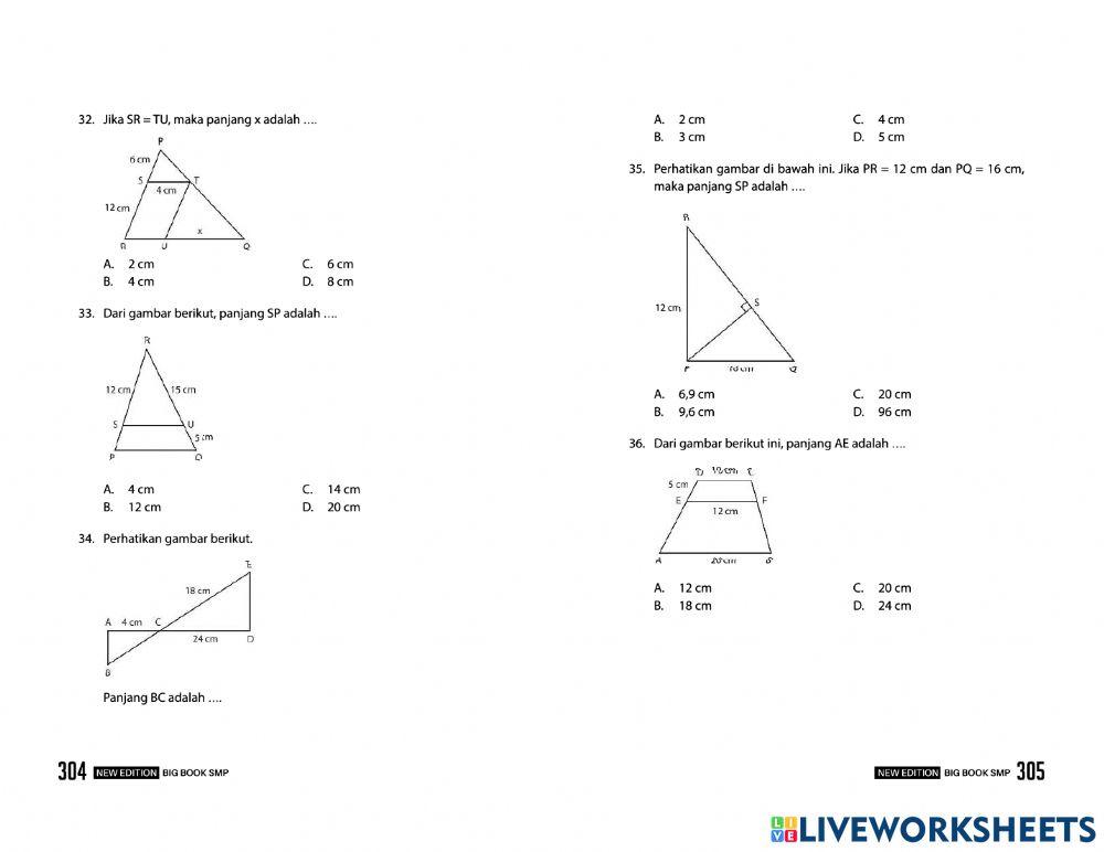 Matematika bab 13 Kesebangunan