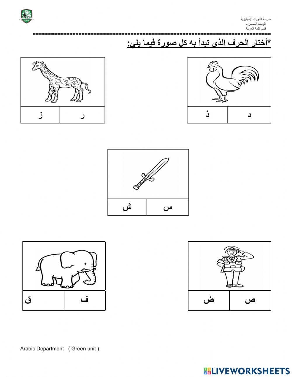 الحروف المتقاربة رسمًا
