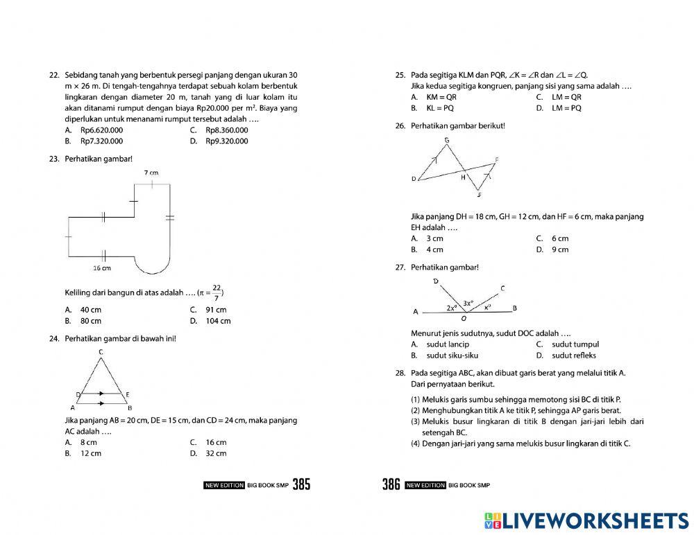 Evaluasi 1 Matematika Persiapan UN
