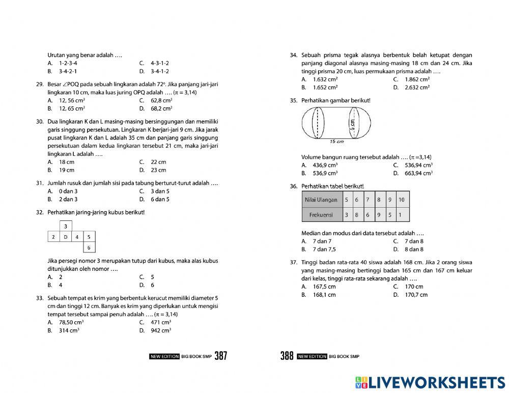 Evaluasi 1 Matematika Persiapan UN