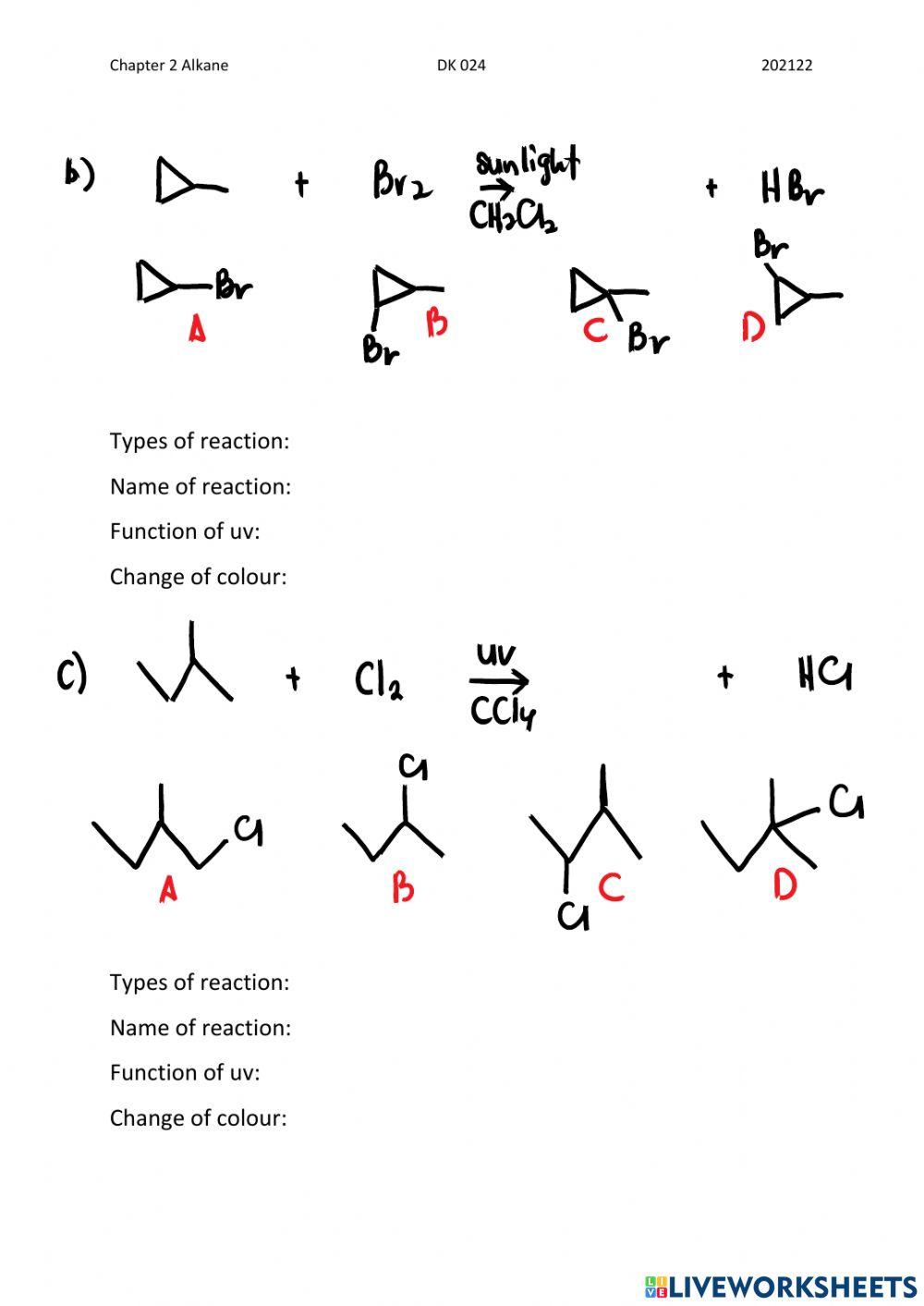 Free Radical Substitution