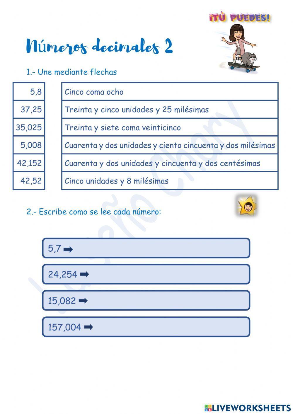 Números decimales 2