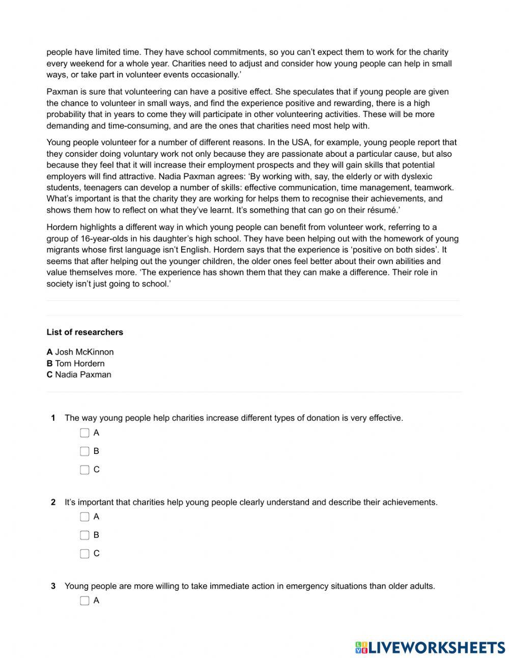Mindset IELTS 2 - Reading Skills Modules - Unit 5 Ex7