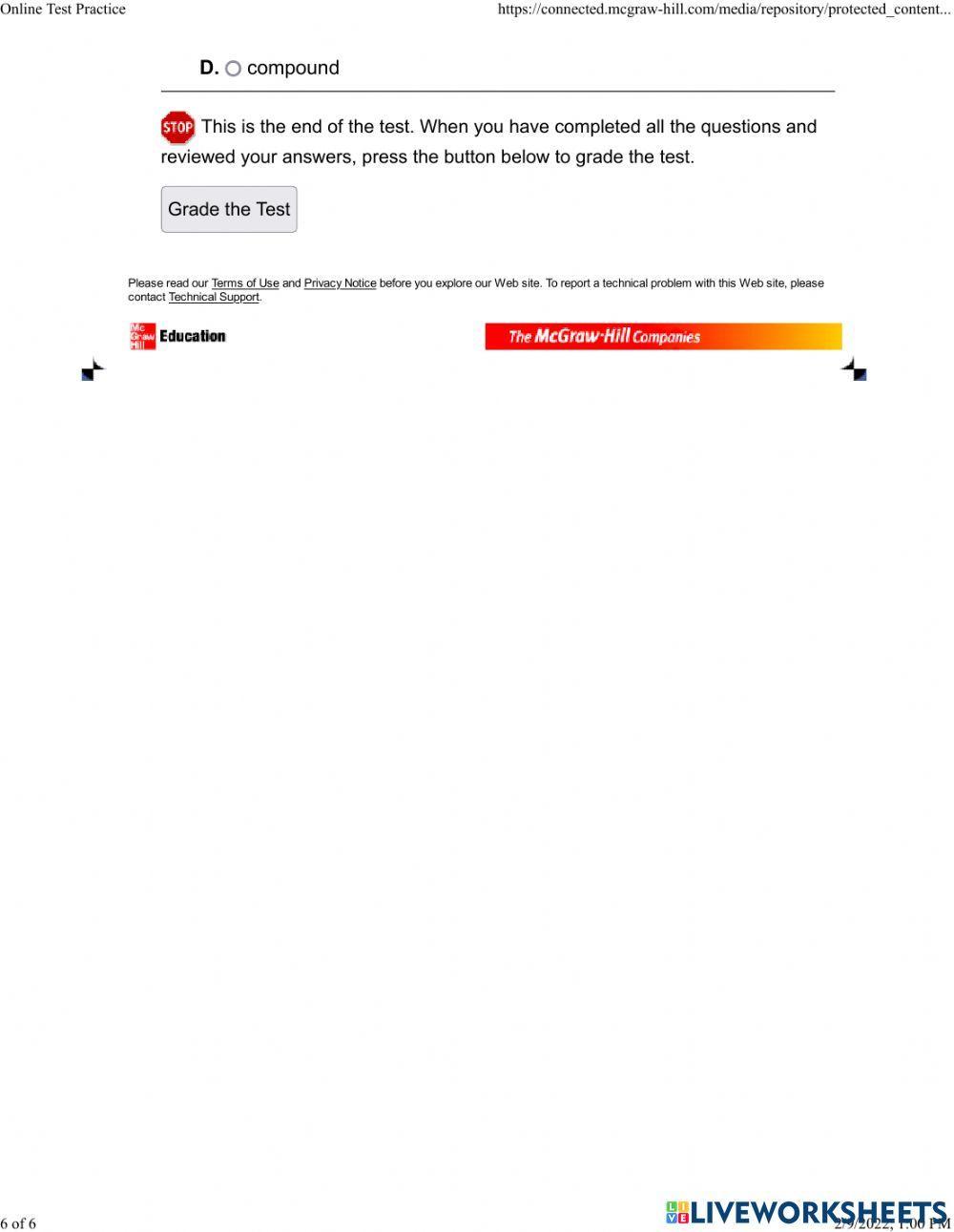 G-6 test on matter and atoms