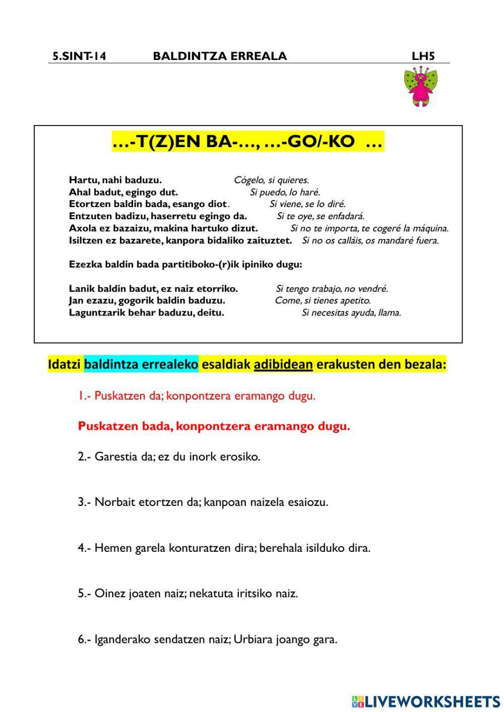 Baldintza erreala lantzen