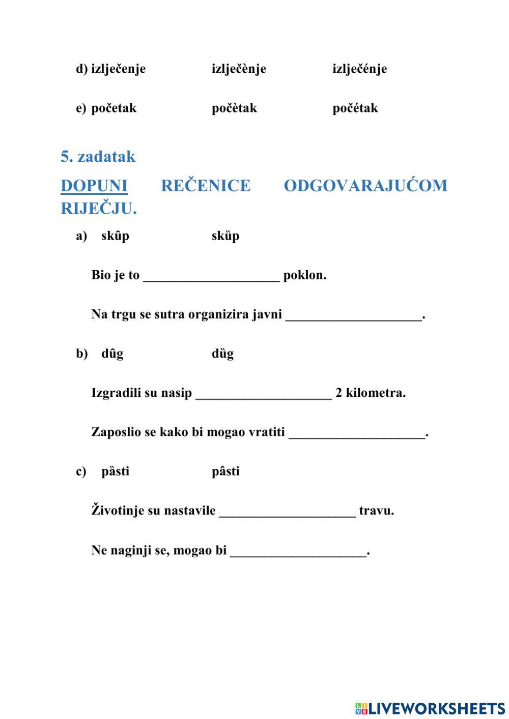 Naglasak i naglasne cjeline - 7.