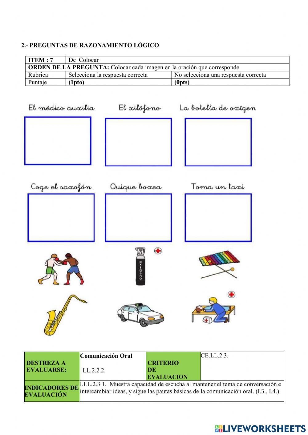 Evaluación quimestral