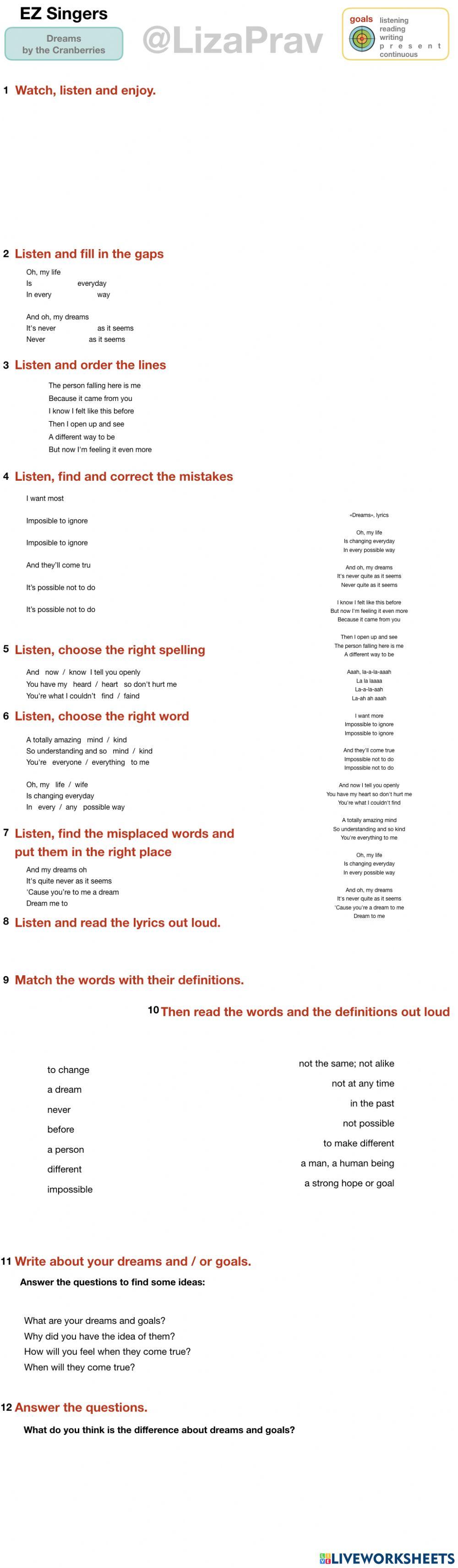 Dreams by Cranberries