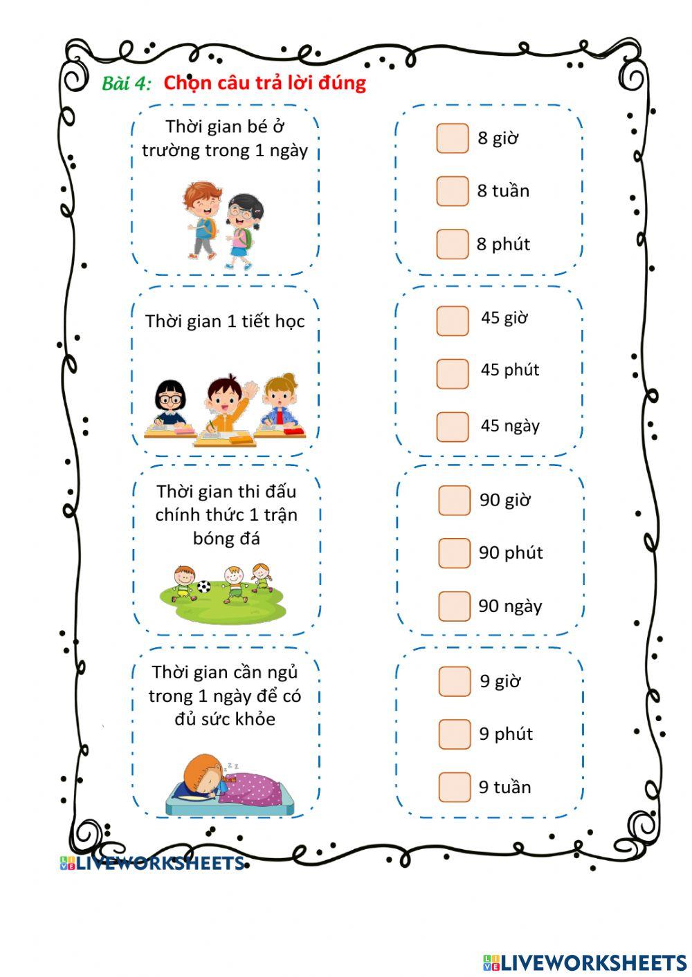 Xem đồng hồ (tt)