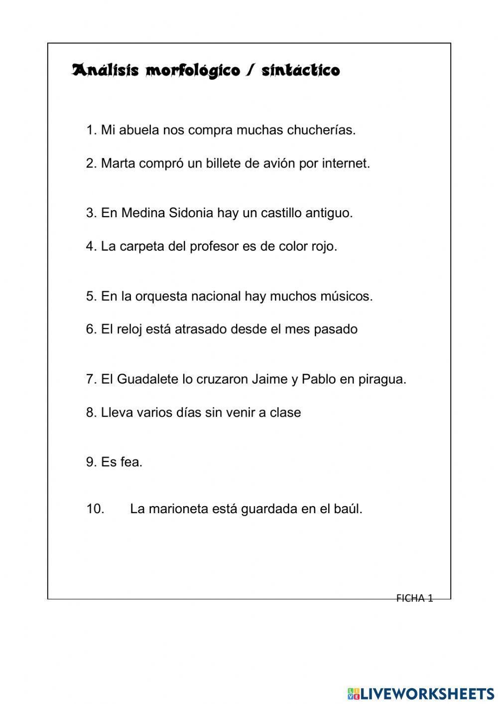 Analisis morfologico