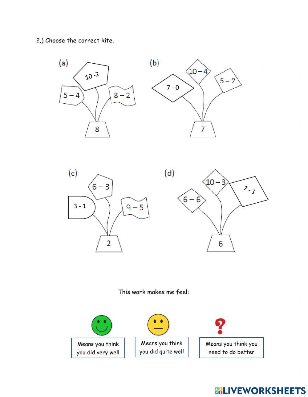 Subtracting by counting back