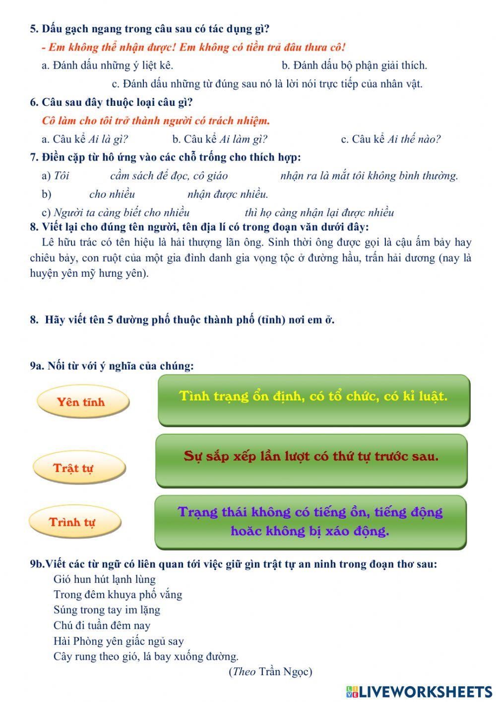 Tuần 23 - Cho và nhận