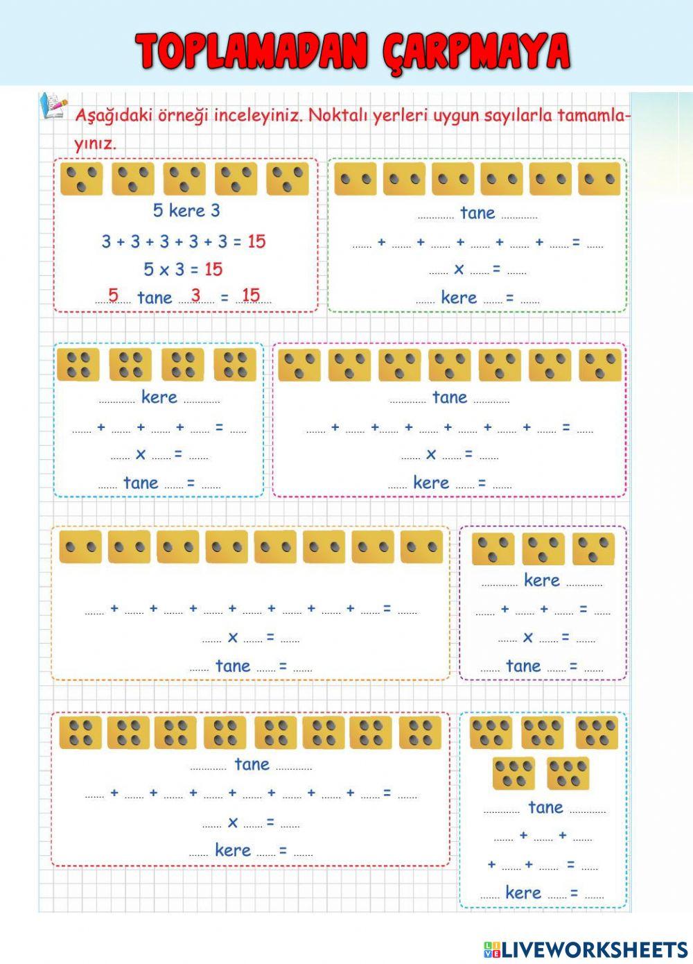 Toplamadan Çarpmaya