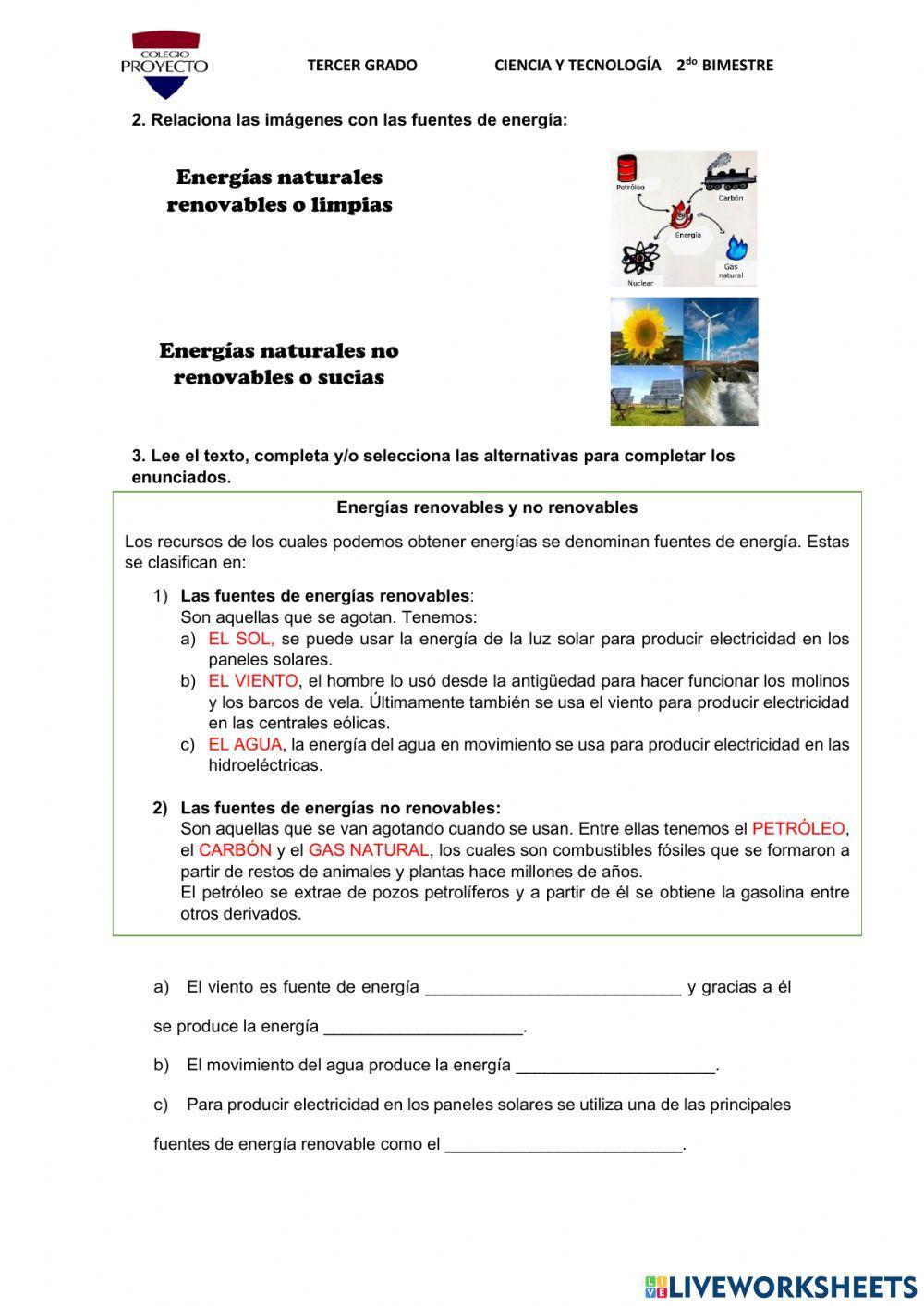 La energía y sus fuentes