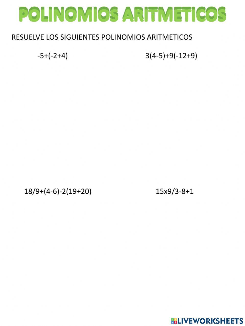 Polinomios aritmeticos