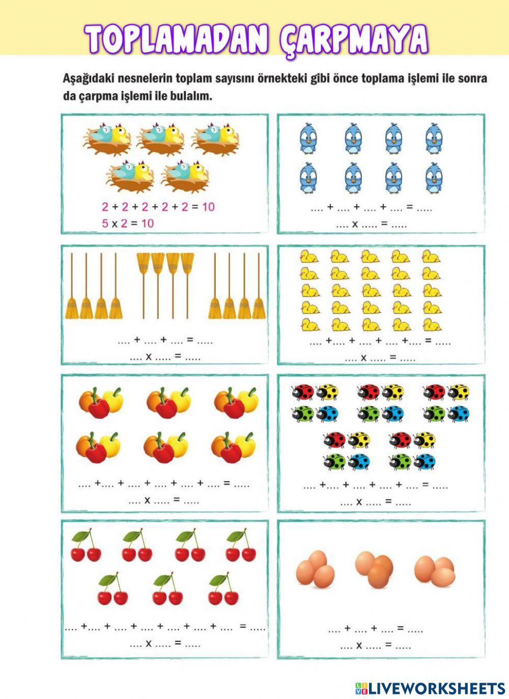 Toplamadan Çarpmaya