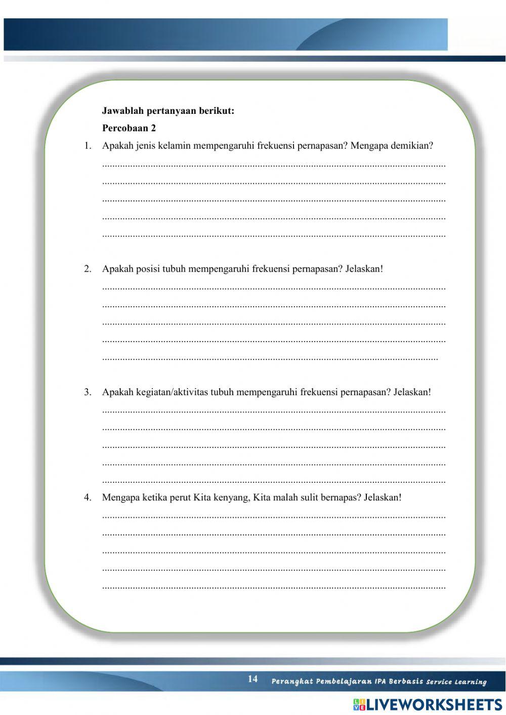 Lkpd 2 mekanisme, frekuensi pernapasan pada manusia