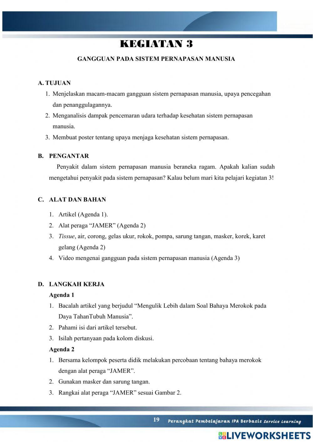 Lkpd 3 gangguan pernapasan manusia