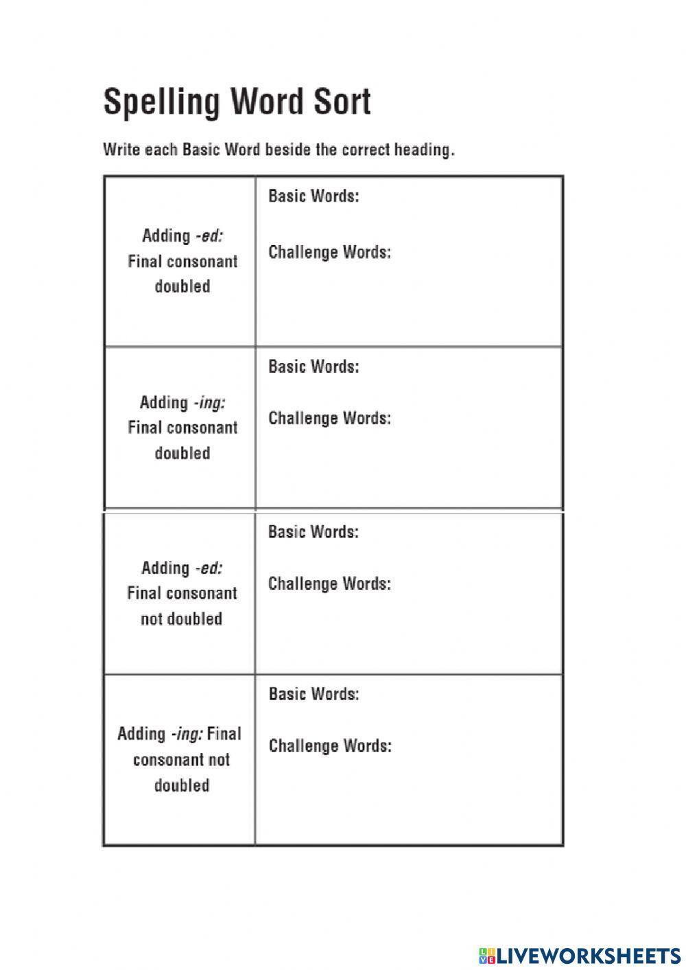 Spelling Lesson 16-17