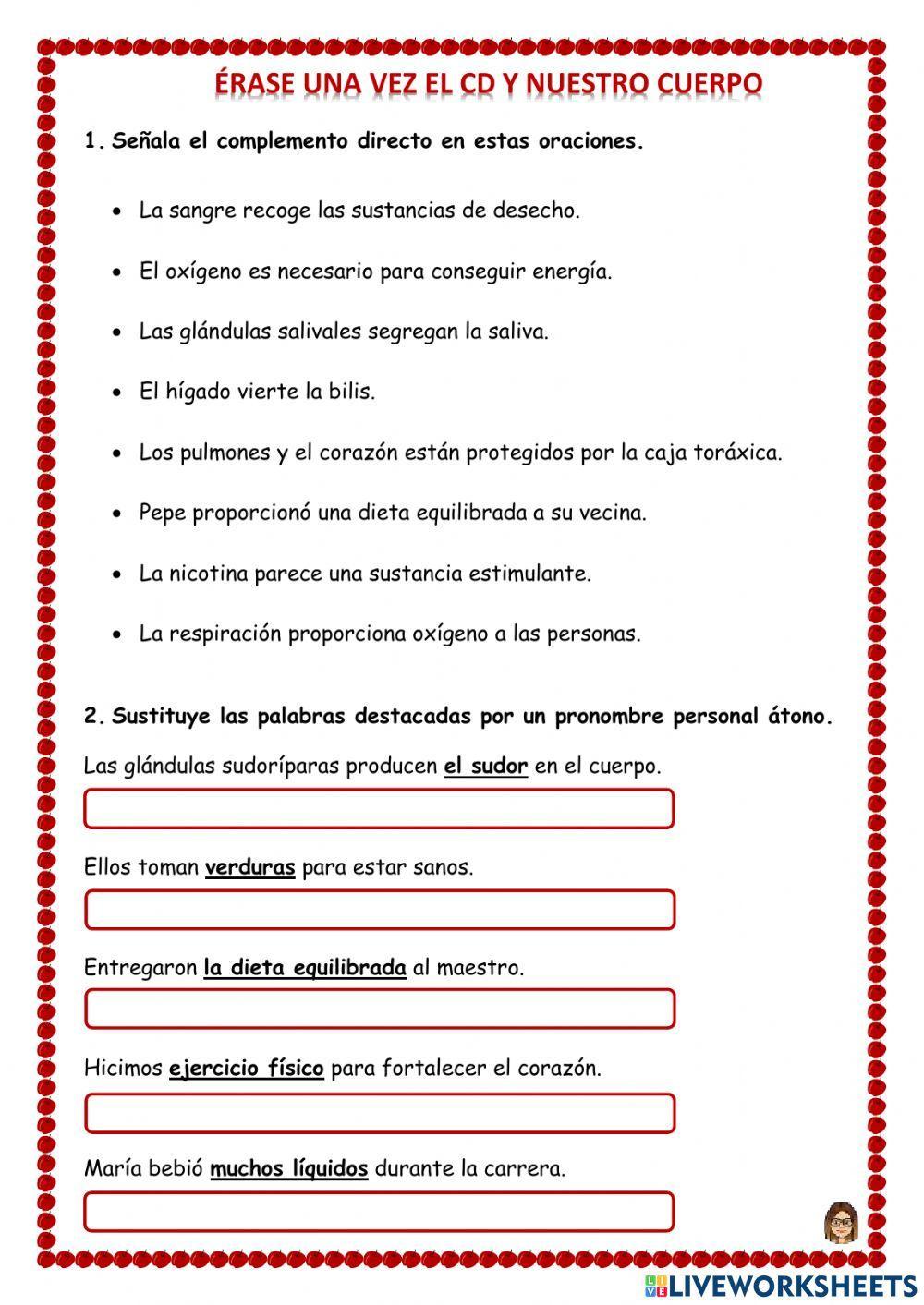 Complemento directo Complemento directo