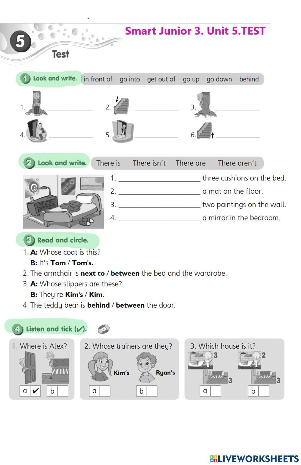 Smart Junior 3.Unit 5.TEST