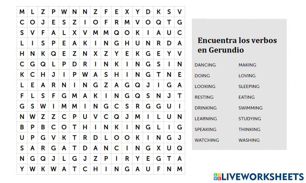 Verbos en gerundio