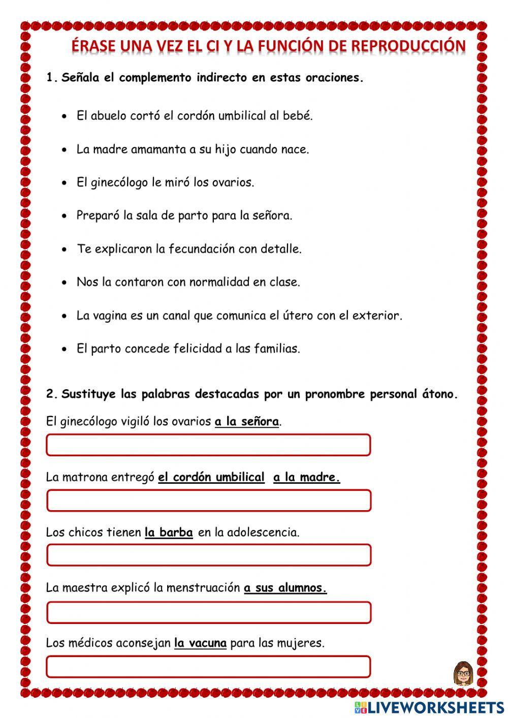Complemento indirecto Complemento indirecto