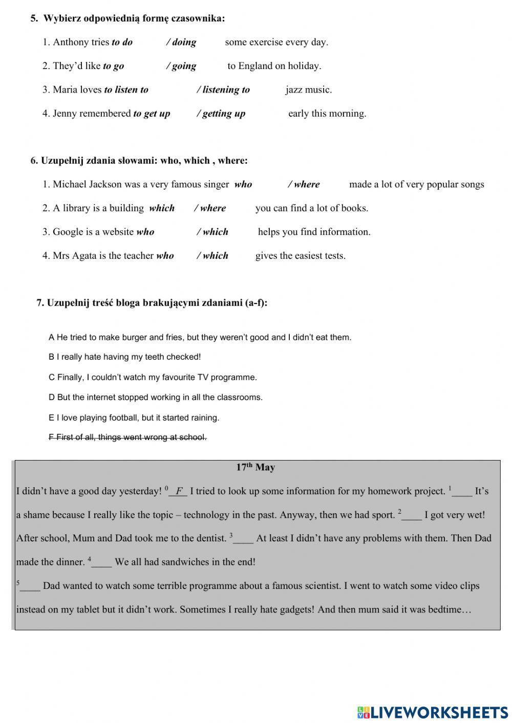 C2 ESL worksheets