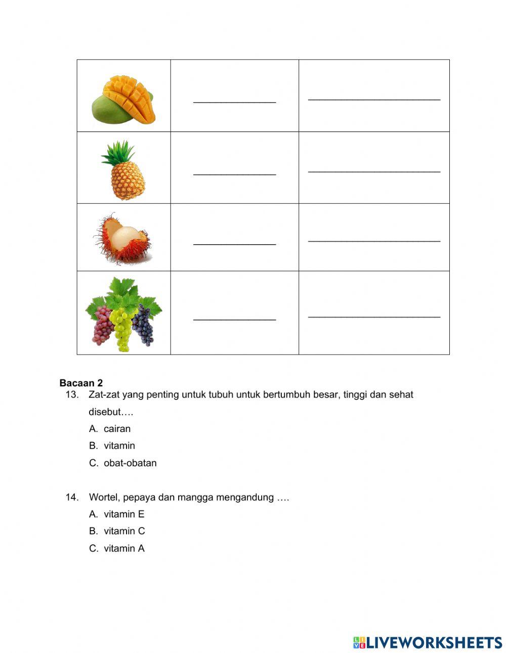 Latihan Ulangan IPA 1 (Perseptif1, Bacaan2)