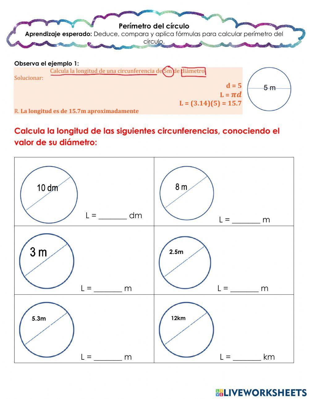 Longitud de la circunferencia