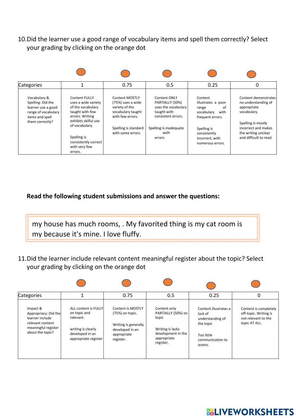 ELi writing rubric part 2