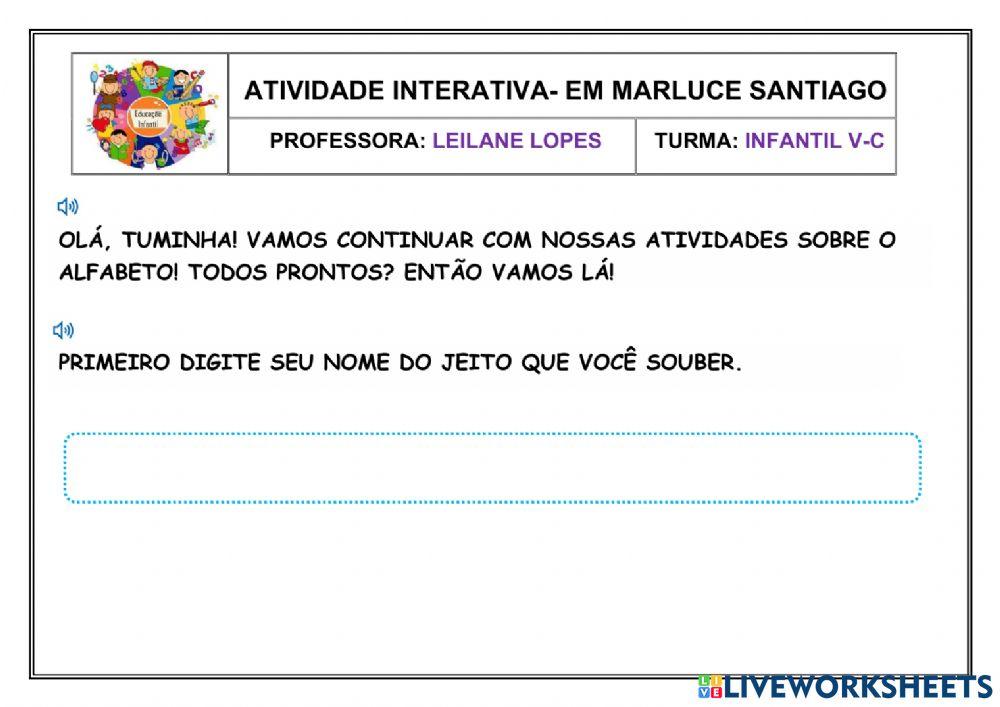 Atividade interativa Educação infantil