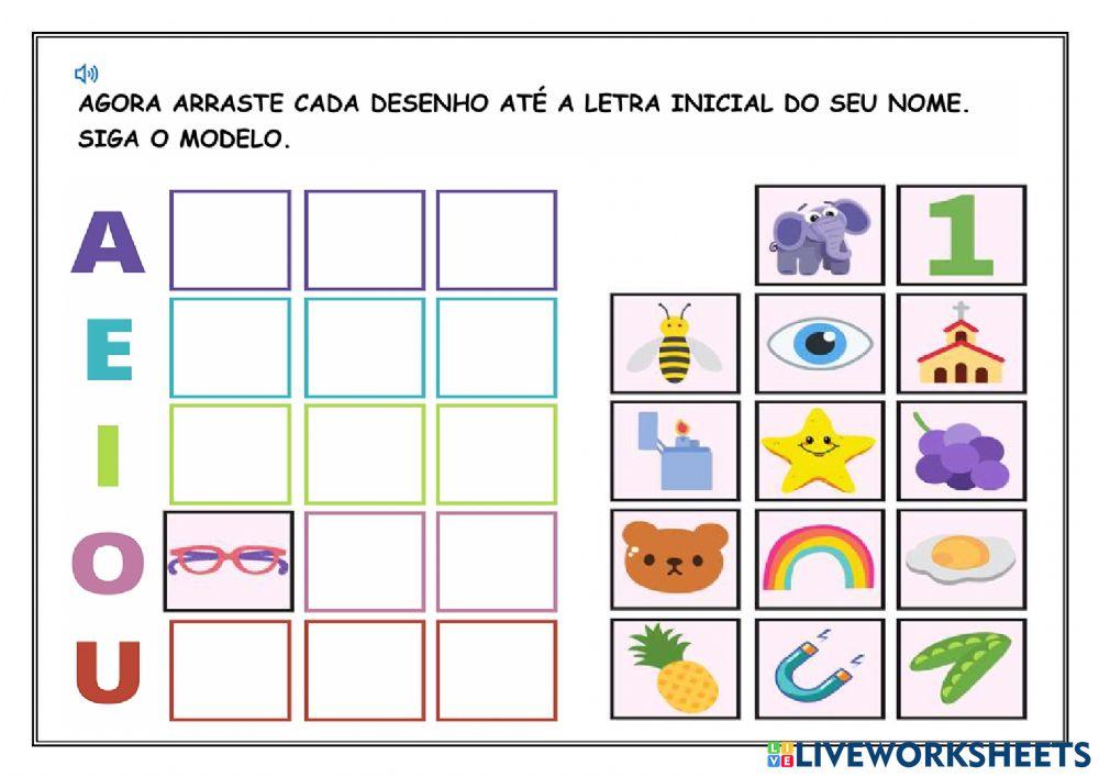 Atividade interativa Educação infantil