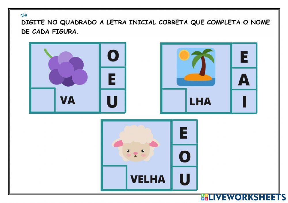 Atividade interativa Educação infantil