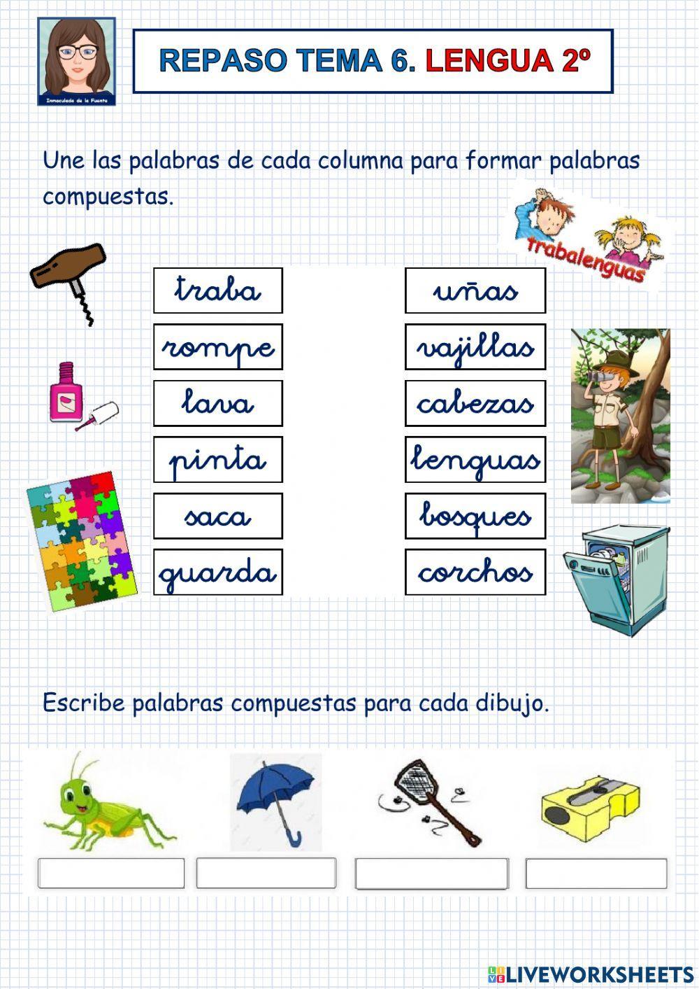 LENGUA 2º Repaso tema 6