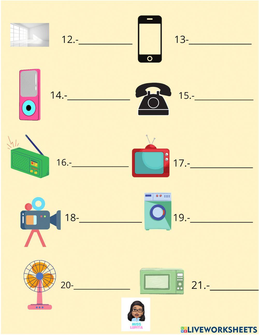 Ket vocabulary- appliances