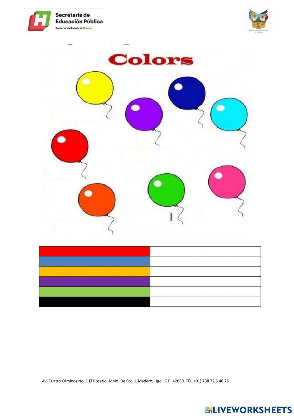 Colors online exercise for 8 Live Worksheets
