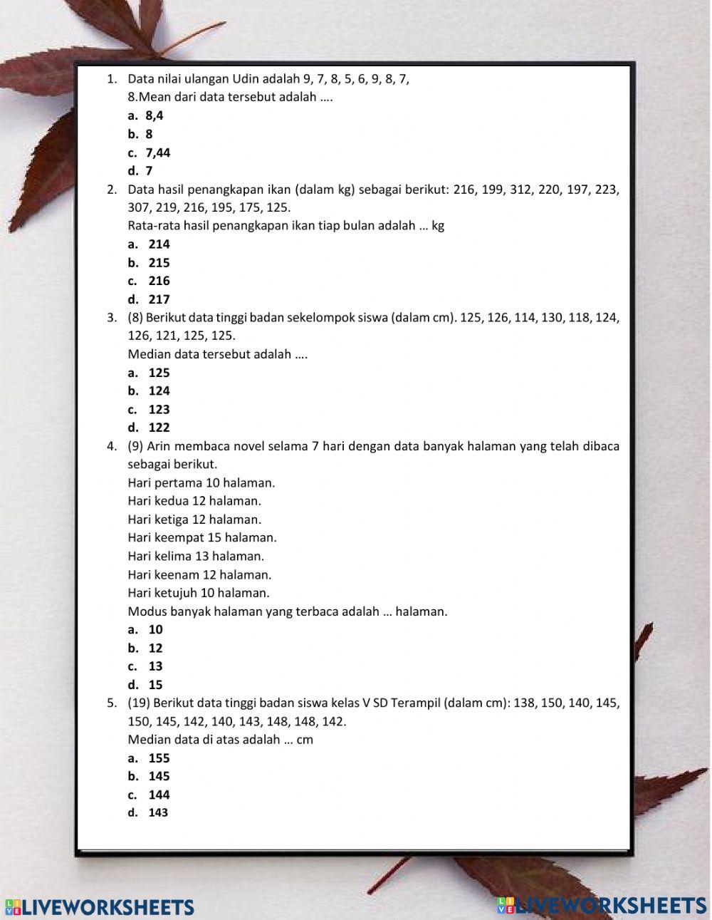 Mean, median dan modus
